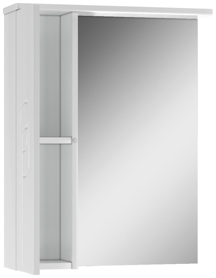 Шкаф зеркальный навесной KABINKA.KZ Лилия 55 левый, 55.6x15.1x70.1 см, белый