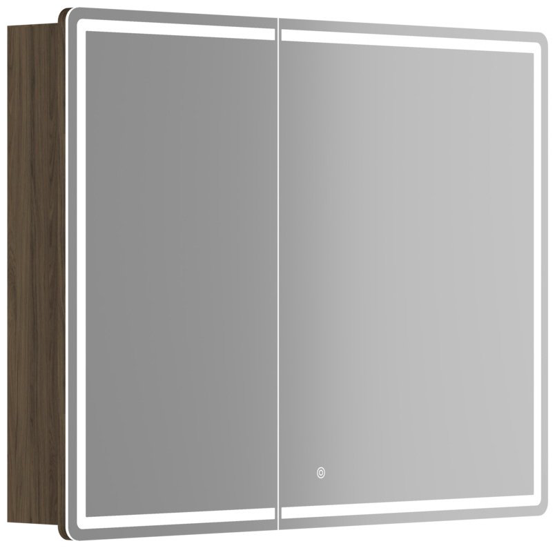 Шкаф зеркальный навесной Kabinka.kz Mirror 99x15x74см коричневый купить,NaN