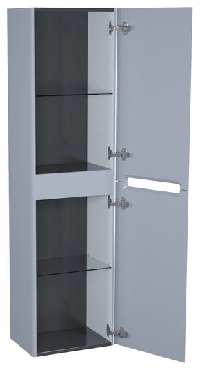 Шкаф-пенал навесной IDDIS EDI40L0i97 40x30x150см светло-серый купить,NaN
