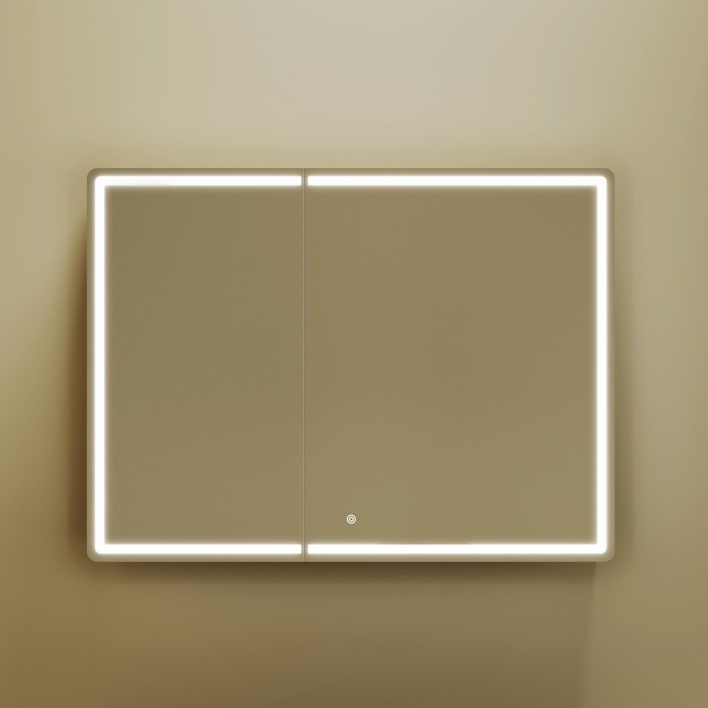 Шкаф зеркальный навесной KABINKA.KZ Mirror, 99x15x74 см, коричневый