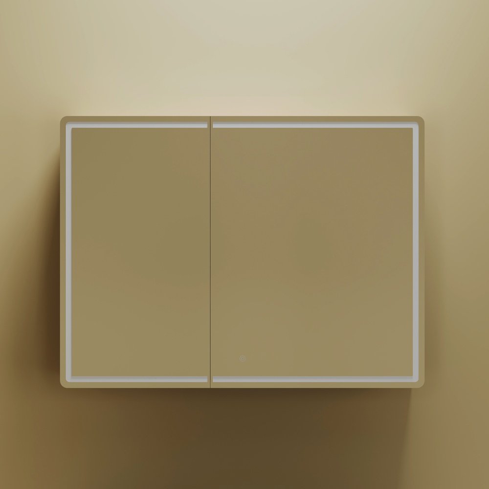 Шкаф зеркальный навесной KABINKA.KZ Mirror, 99x15x74 см, коричневый