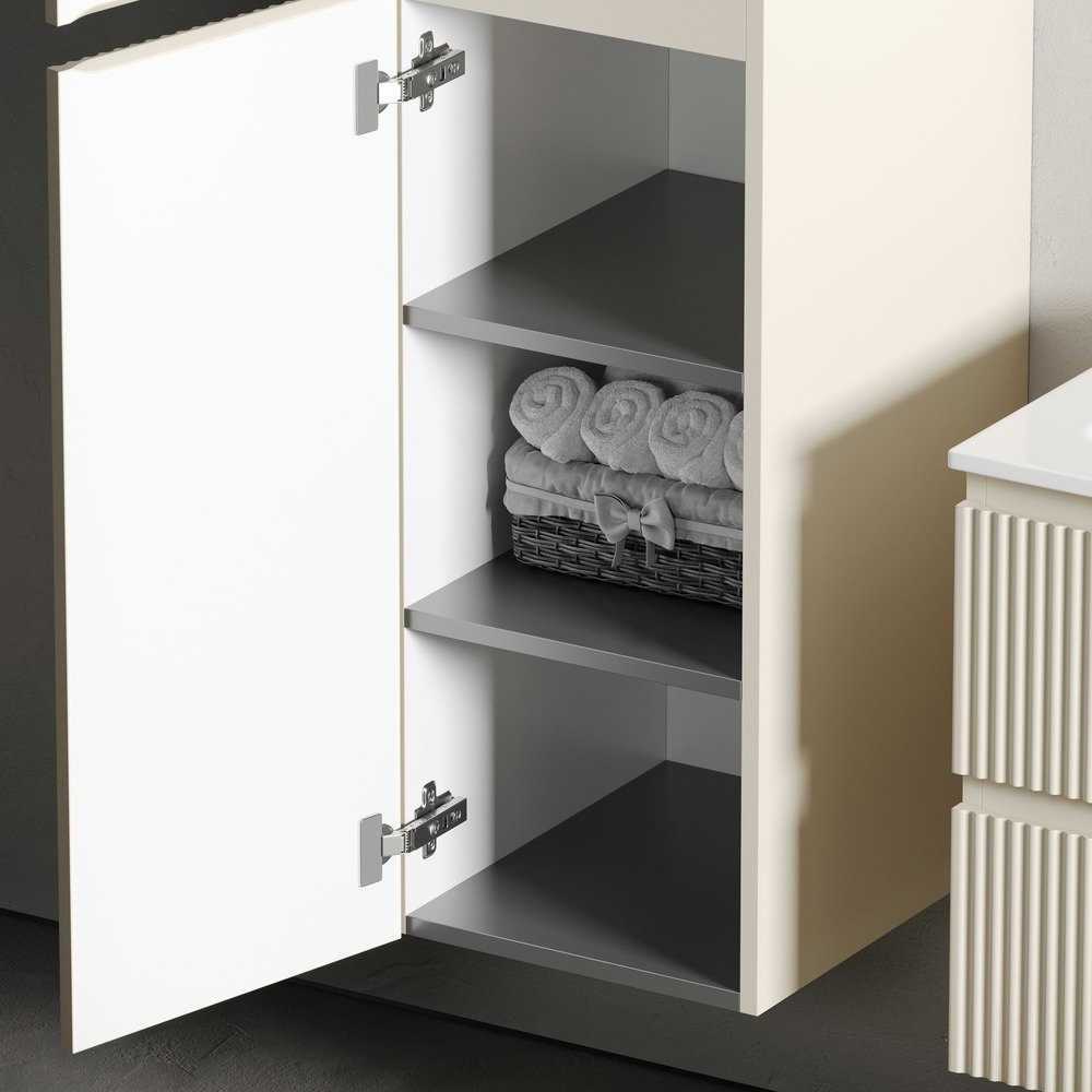 Шкаф-пенал навесной KABINKA.KZ Snob R 35, 35x35x165 см, бежевый