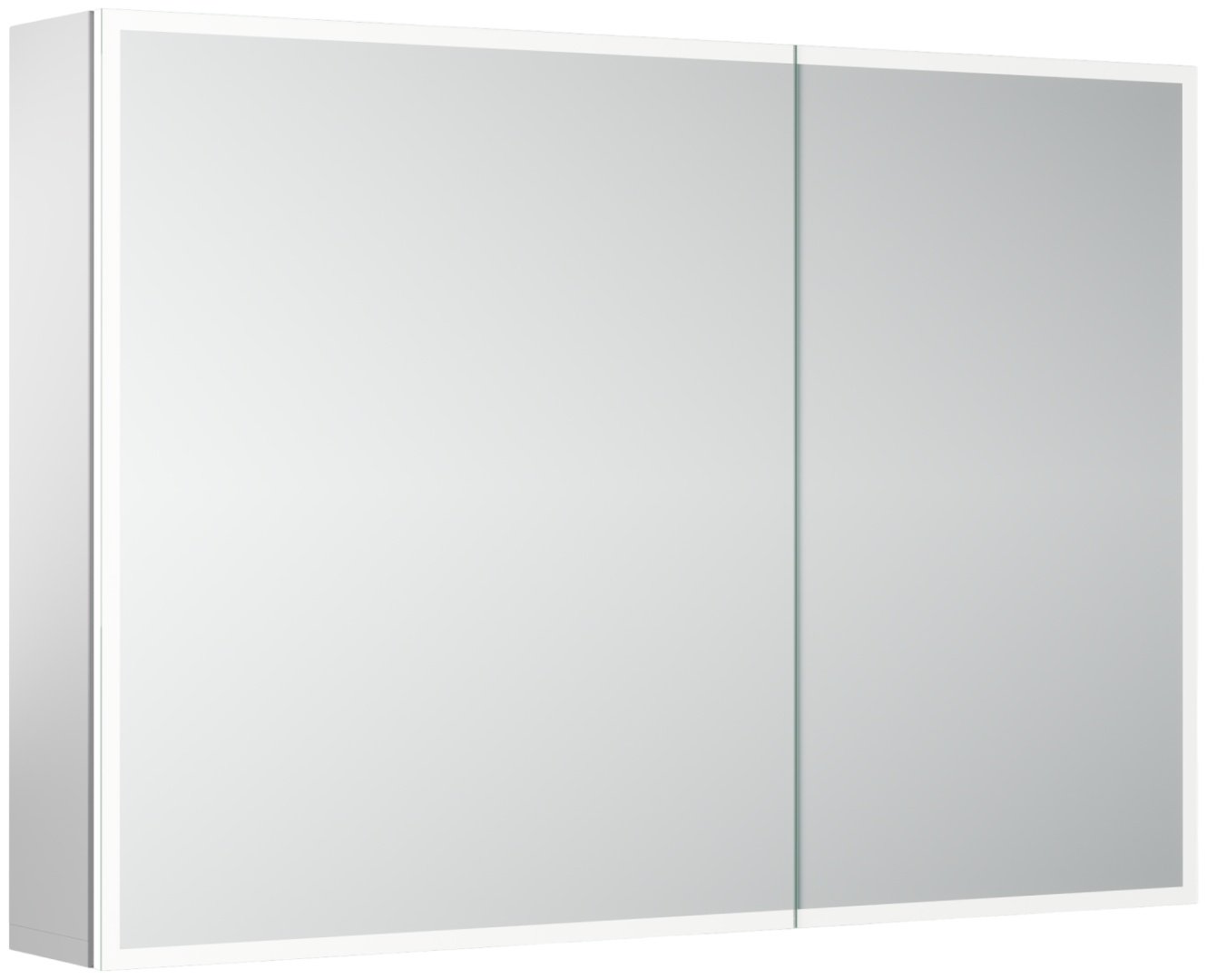 Шкаф зеркальный навесной Kabinka.kz Evoke 100x13.6x70см серый купить,NaN