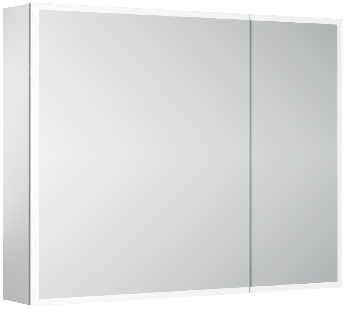 Шкаф зеркальный навесной KABINKA.KZ Evoke, 90x13.6x70 см, серый