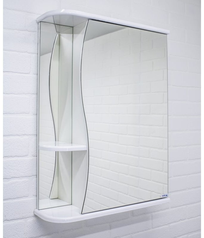 Шкаф зеркальный навесной KABINKA.KZ DA1031HZ, 51.6x15.7x70 см, белый