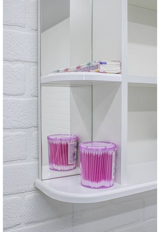 Шкаф зеркальный навесной KABINKA.KZ DA1031HZ, 51.6x15.7x70 см, белый