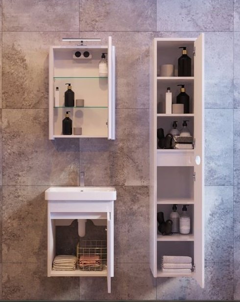 Шкаф навесной Ювента LvrMC-50, 50x23x75.2 см, темно-коричневый