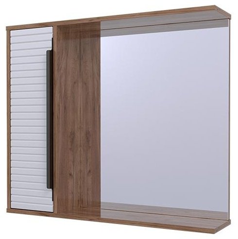 Шкаф навесной AVK Леона, 75x17.5x70 см, белый, коричневый