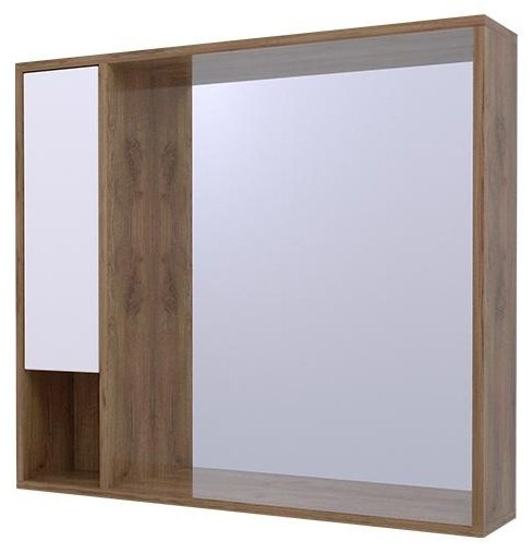 Шкаф навесной AVK Далия, 100x17.5x70 см, белый, коричневый