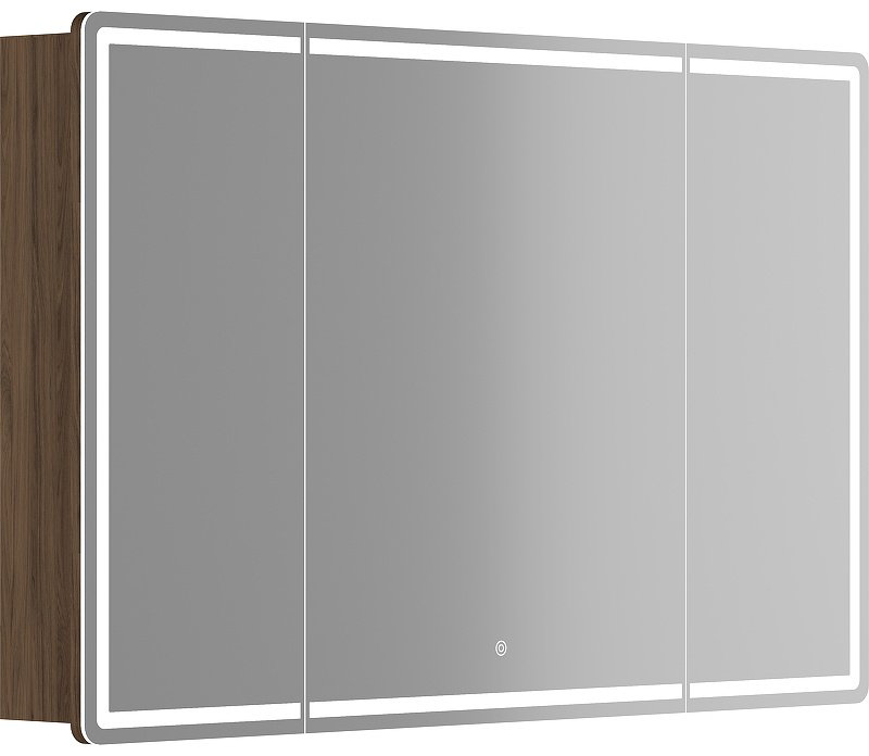 Шкаф зеркальный навесной Kabinka.kz MI120ECH 119x15x74см коричневый купить,NaN