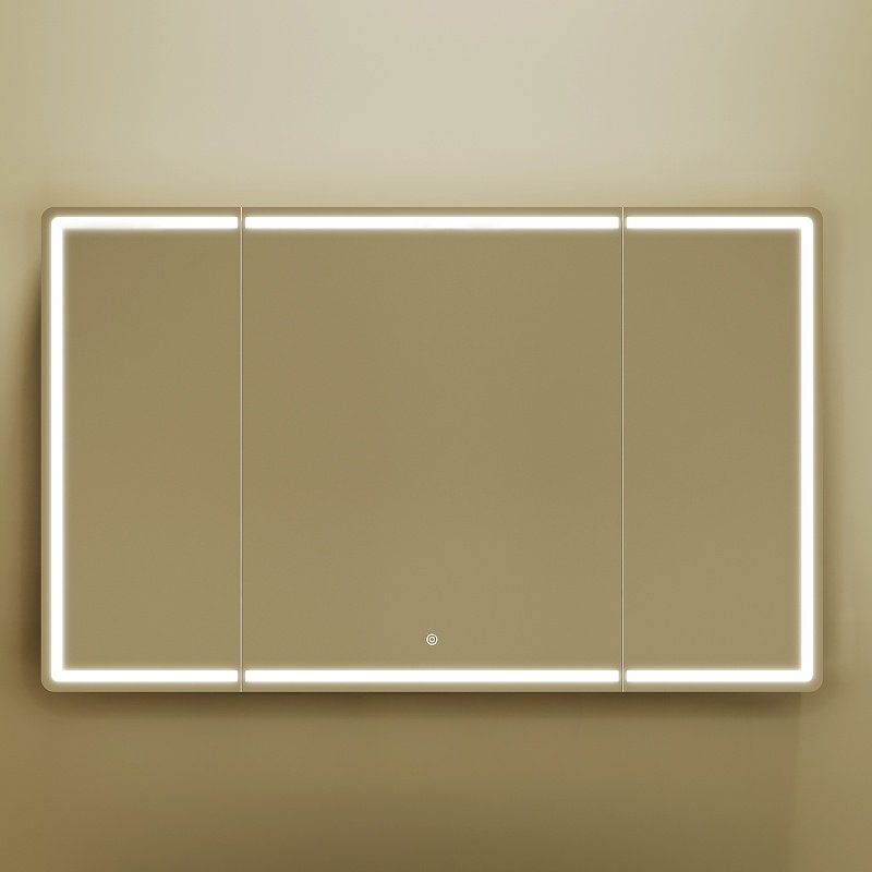 Шкаф зеркальный навесной KABINKA.KZ MI120ECH, 119x15x74 см, коричневый