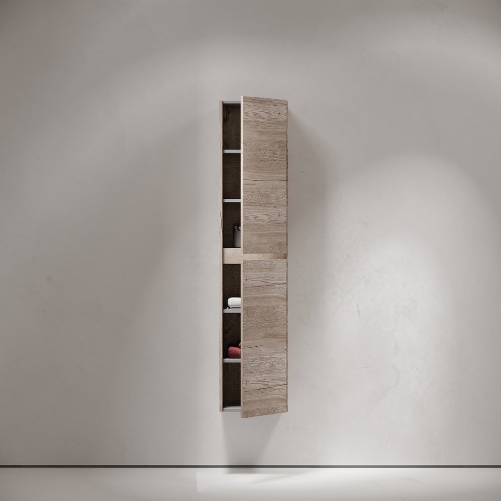 Шкаф-пенал навесной KABINKA.KZ Libra, 35x30x160 см, бежевый