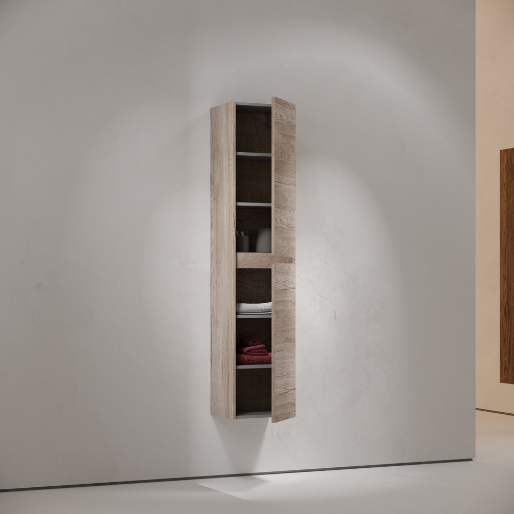 Шкаф-пенал навесной KABINKA.KZ Libra, 35x30x160 см, бежевый