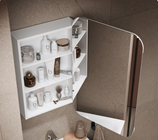 Шкаф зеркальный навесной Kabinka.kz Cosmetic 60 60x14.5x80см белый купить,NaN