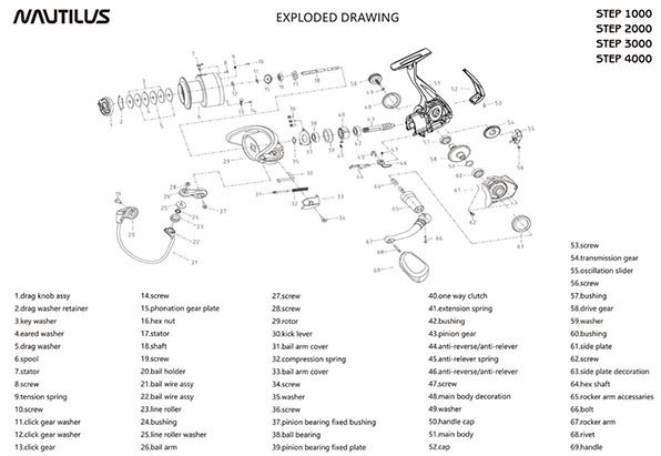 Катушка NAUTILUS Step 2000 купить,NaN