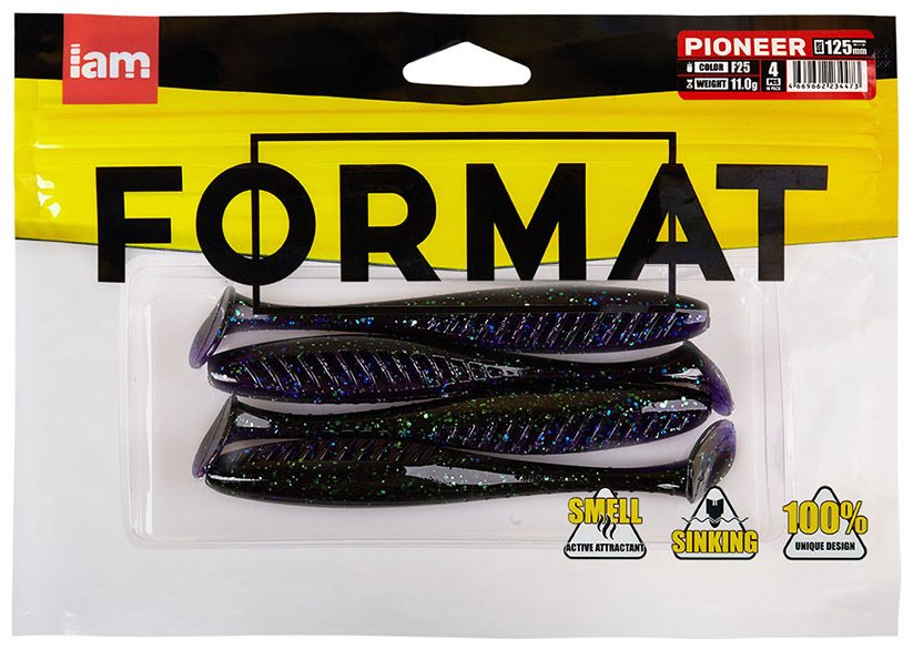 Мягкая приманка IAM Силиконовая приманка FORMAT PIONEER 125mm (4шт.) цвет F25 4 шт 125 мм купить,NaN