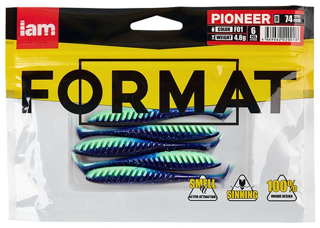 Мягкая приманка IAM Силиконовая приманка FORMAT PIONEER 74mm (6шт.) цвет F01 6 шт 74 мм купить,1500