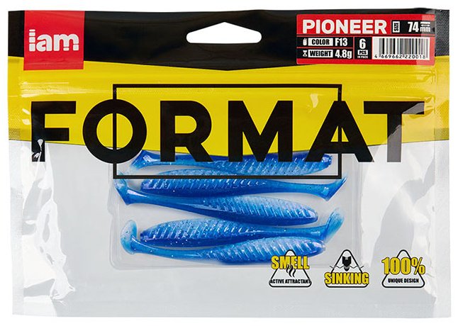 Мягкая приманка IAM Силиконовая приманка FORMAT PIONEER 74mm (6шт.) цвет F13 6 шт 74 мм купить,1500