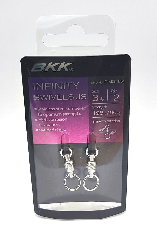 Вертлюг BKK Вертлюг с подшипником Infinity Swivel JS №3, 90kg, 22mm D-MQ-1034 купить,NaN