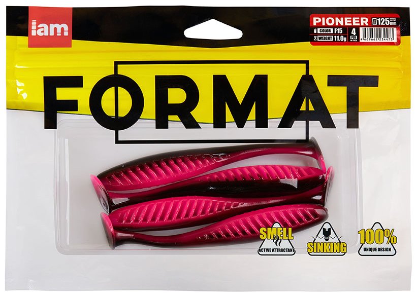 Мягкая приманка IAM FORMAT PIONEER 125 F15 PI125-F15 4 шт 12.5 мм купить,NaN