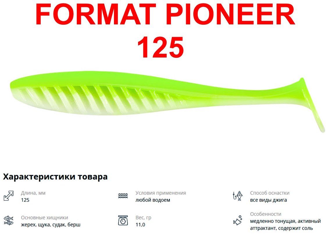 Мягкая приманка IAM FORMAT PIONEER 125 F29 PI125-F29 4 шт 12.5 мм F29 купить,NaN
