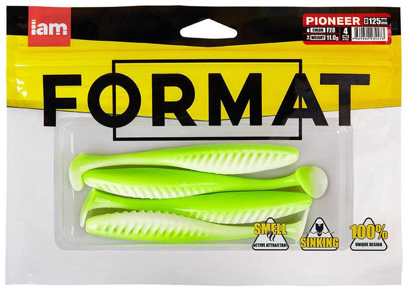 Мягкая приманка IAM FORMAT PIONEER 125 F29 PI125-F29 4 шт 12.5 мм F29 купить,NaN
