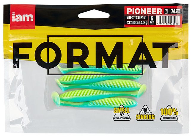 Мягкая приманка IAM Силиконовая приманка FORMAT PIONEER 74mm (6шт.) цвет F12 6 шт 74 мм купить,NaN
