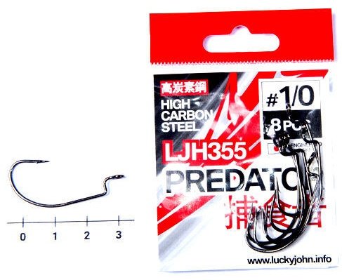 Крючок для рыбалки Lucky John LJH355-K010 офсетный серебристый 8 шт купить,NaN