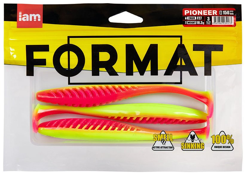 Мягкая приманка IAM FORMAT PIONEER 150 F27 PI150-F27 3 шт 150 мм F27 купить,NaN