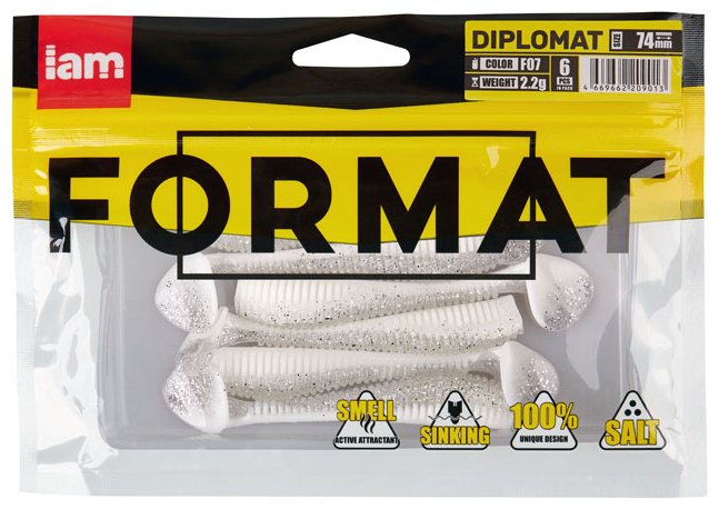 Мягкая приманка IAM Силиконовая приманка FORMAT DIPLOMAT 74mm (6шт.) цвет F07 6 шт 74 мм купить,NaN
