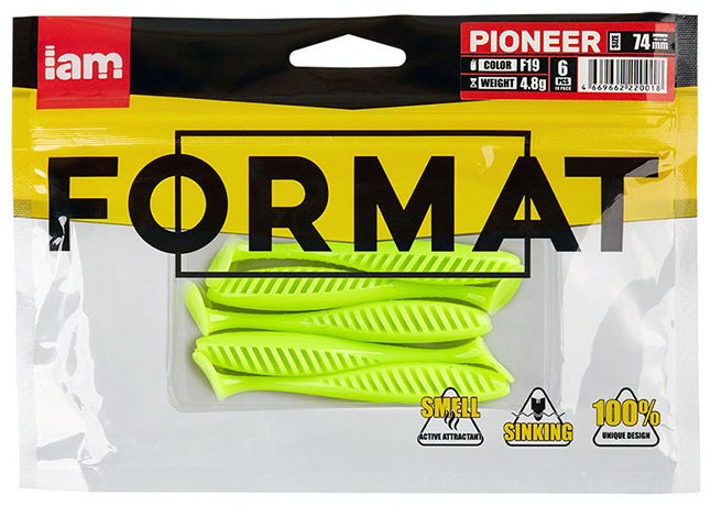 Мягкая приманка IAM Силиконовая приманка FORMAT PIONEER 74mm (6шт.) цвет F19 6 шт 74 мм купить,NaN
