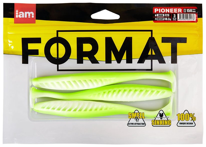Мягкая приманка iam company FORMAT PIONEER 150 F29 PI150-F29 3 шт 150 мм F29 купить,NaN