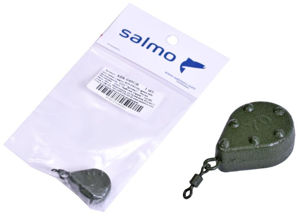 Грузило Капля Salmo SBS-040GR 40 г купить,NaN