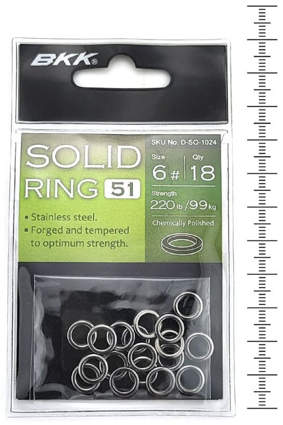 Кольцо BKK Кольцо для оснасток Solid Ring-51 №6, 99kg (18шт) D-S0-1024 купить,NaN