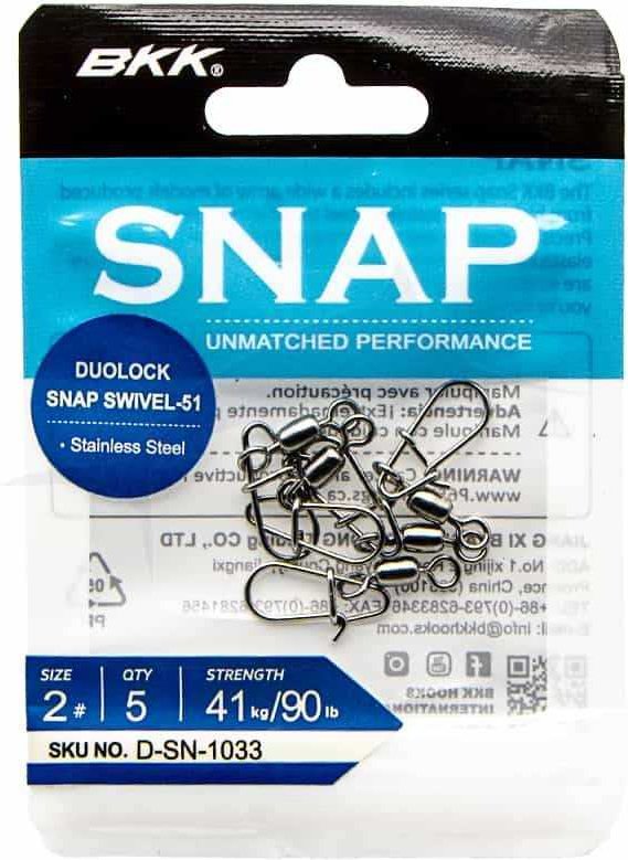 Вертлюг BKK Duolock Snap Swivel-51 -SN-1033 №2 купить,NaN