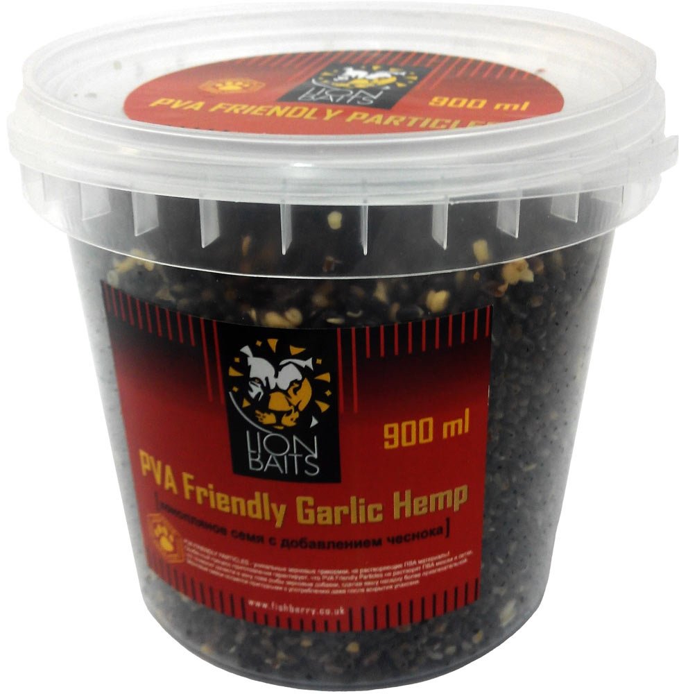 Прикормка Lion Baits PVA Friendly Garlic Hemp LBP-01102 Конопляное семя с добавлением чеснока 0.9 кг купить,NaN