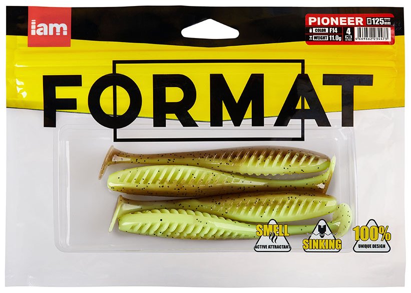 Мягкая приманка IAM Силиконовая приманка FORMAT PIONEER 125mm (4шт.) цвет F14 4 шт 125 мм купить,NaN