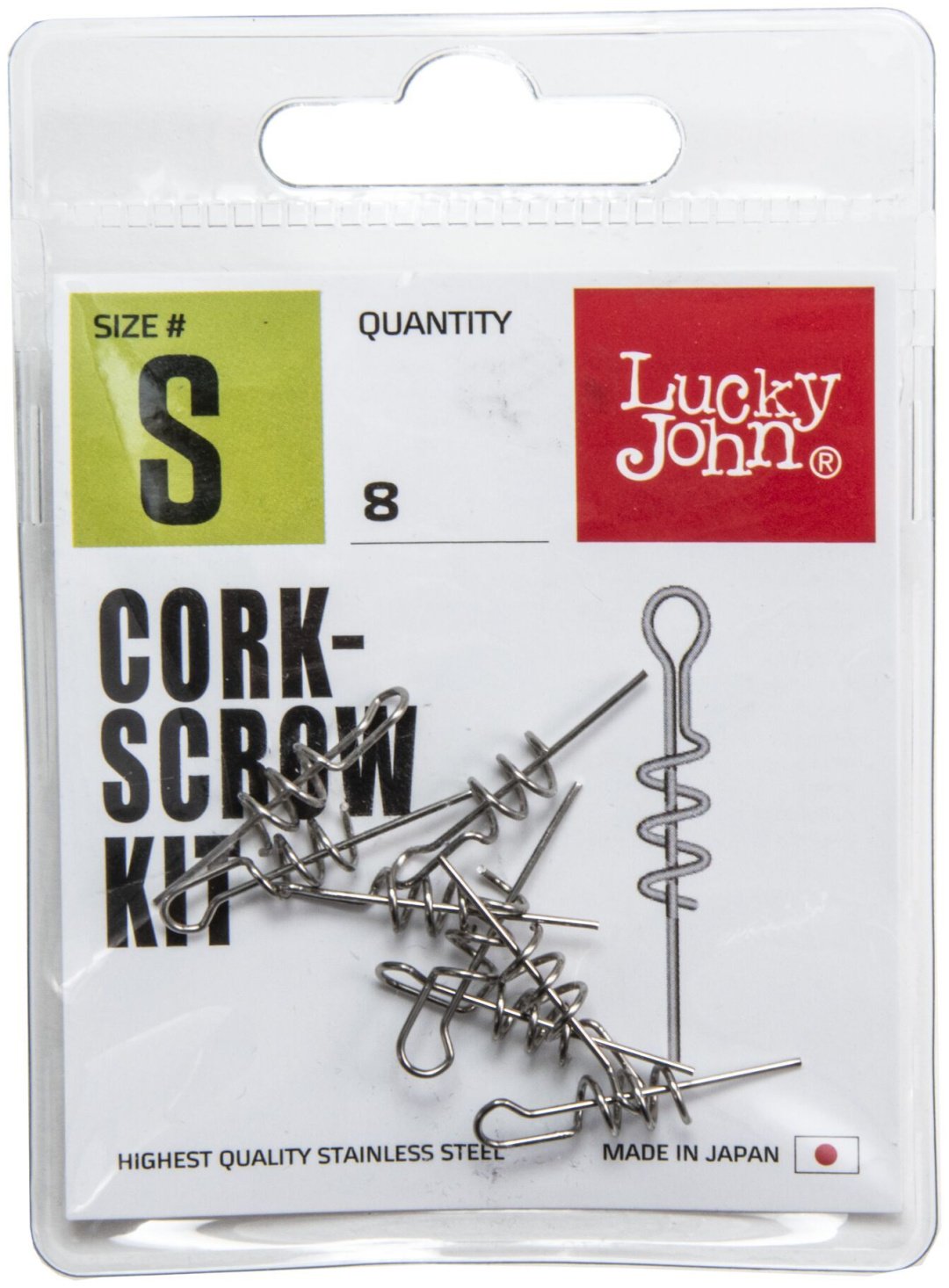 Булавки для крепления поводков Lucky John Спирали Pro Series CORKSCROW KIT S для крепл. силикон. приманок 8шт.LJP5120-S купить,NaN