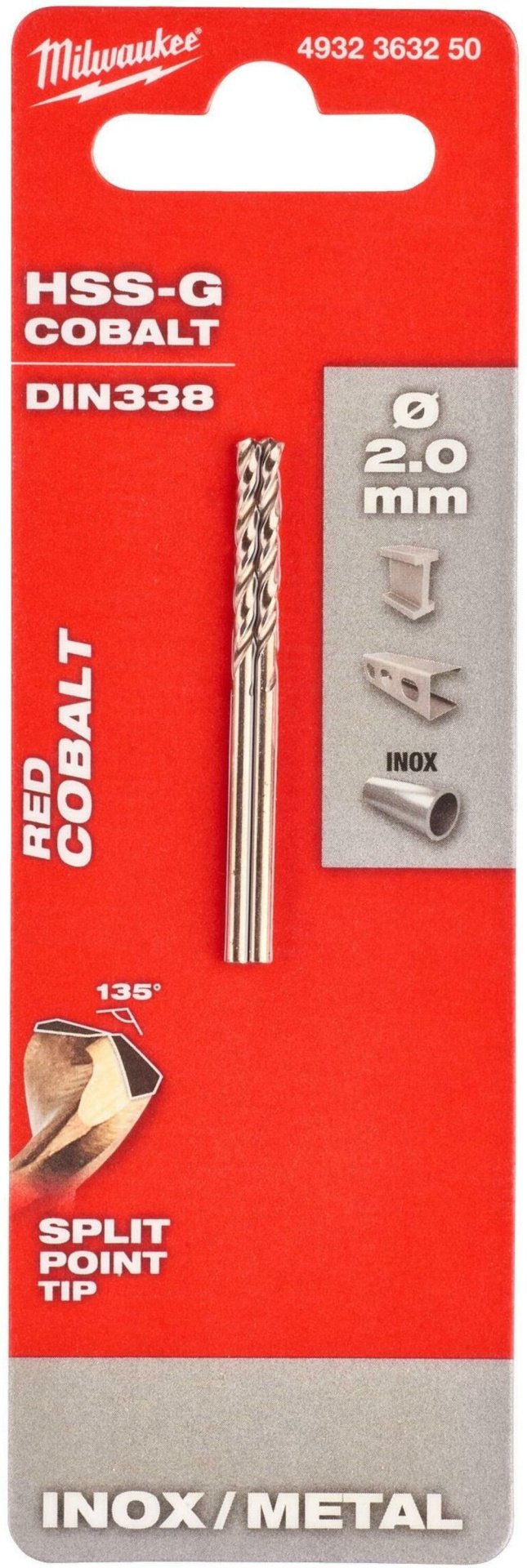 Сверло Milwaukee 4932363250 2x49 мм купить,NaN
