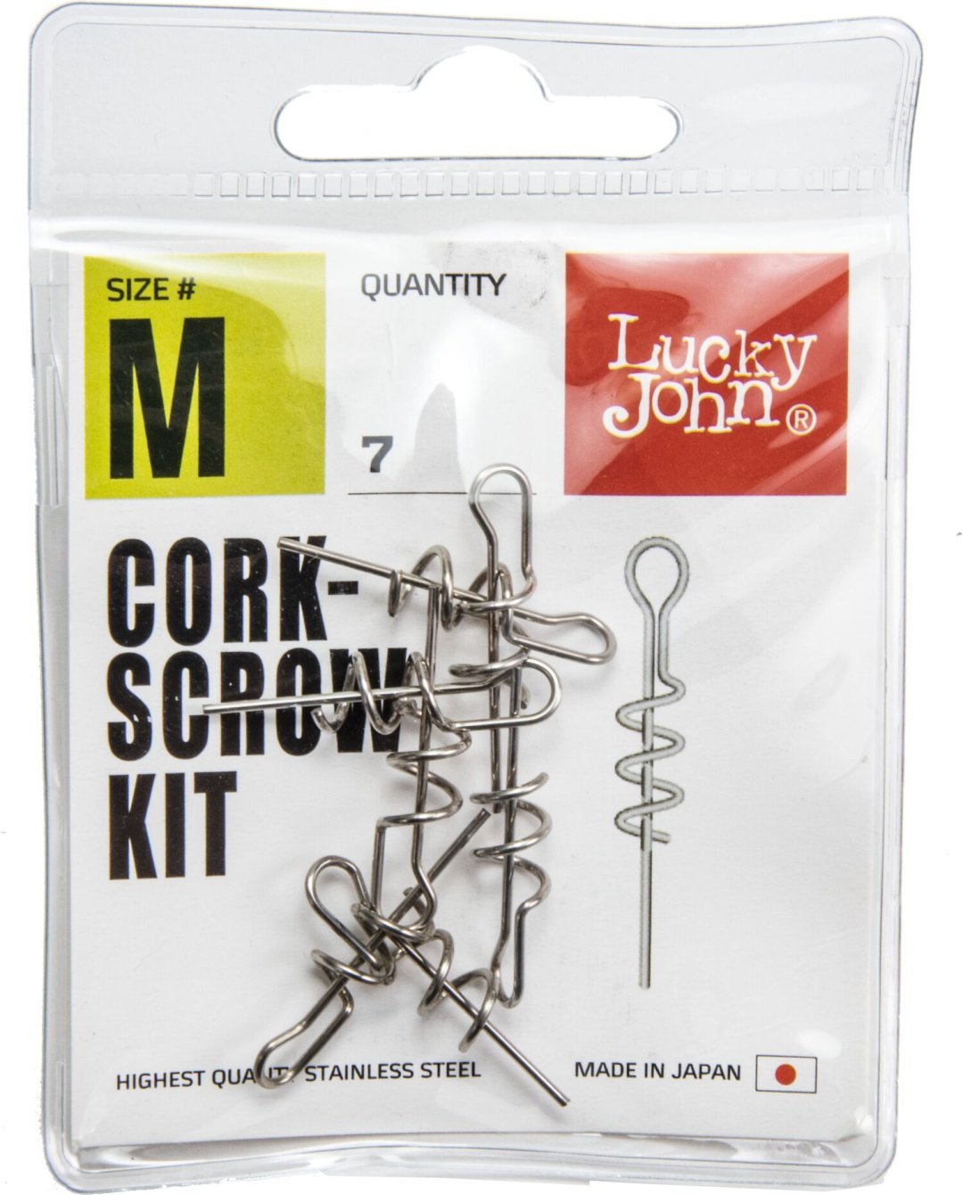Булавки для крепления поводков Lucky John Спирали Pro Series CORKSCROW KIT M для крепл. силикон. приманок 7шт. LJP5120-M купить,NaN