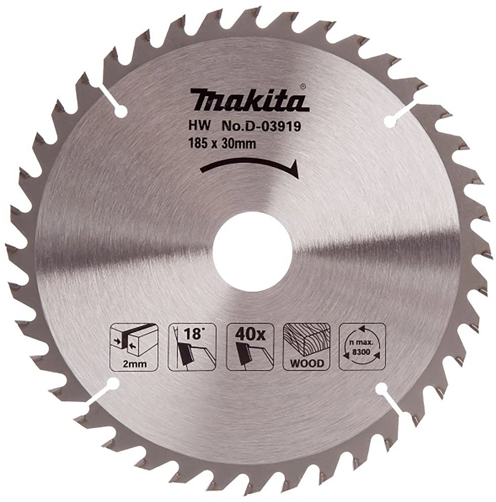 Пильный диск по дереву Makita D-03919, 185x16 мм, 40Т купить,NaN