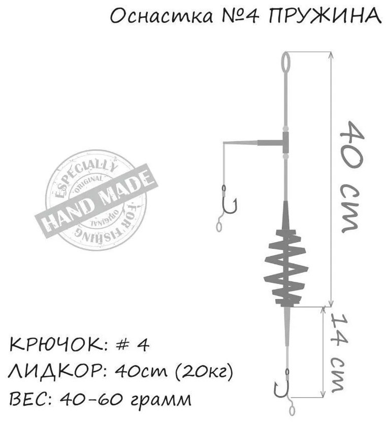 Оснастка Orange Carp карповая ORANGE 4 Spring Leadcore, для бойла, 50 гр. 54 см купить,NaN