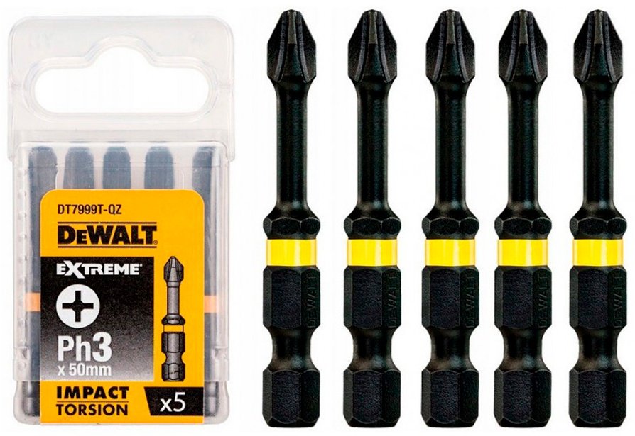 DeWALT набор насадок для дрели, для шуруповерта, DT7999T-QZ 5 шт купить,NaN