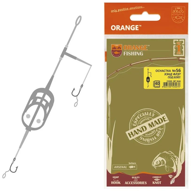 Оснастка Orange Carp Оснастка карповая ORANGE 56 Hand Flat Method Leadcore 40 см купить,NaN