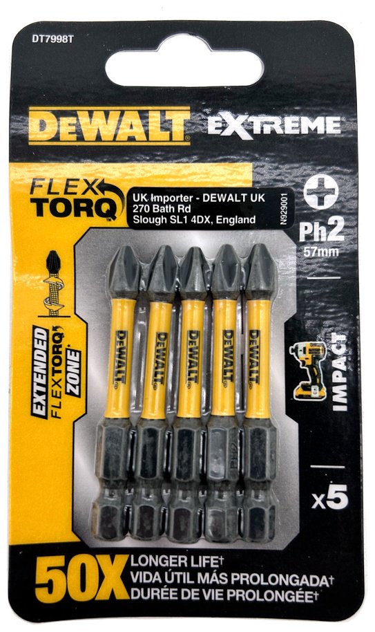 DeWALT набор насадок для шуруповерта, для дрели, DT7998T-QZ 5 шт купить,NaN