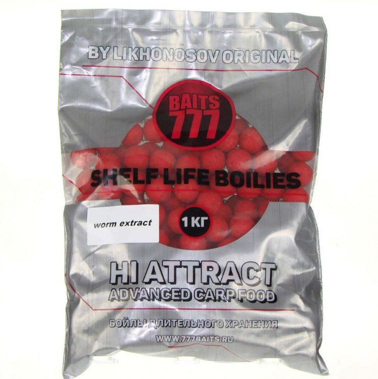 Бойлы Baits 777 20мм 1 кг Worm Extract купить,NaN