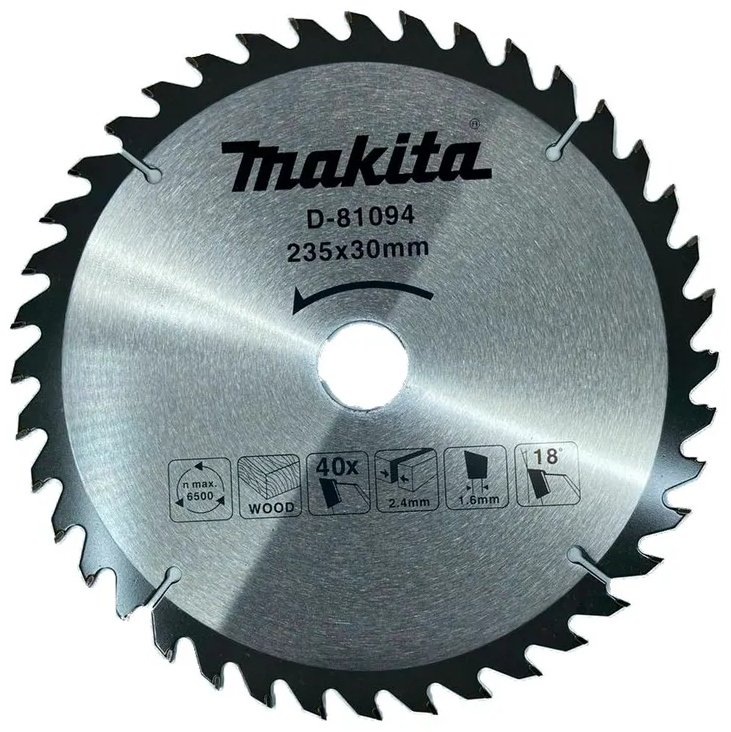 Пильный диск по дереву Makita D-81094, 235x30 мм, 40Т купить,NaN