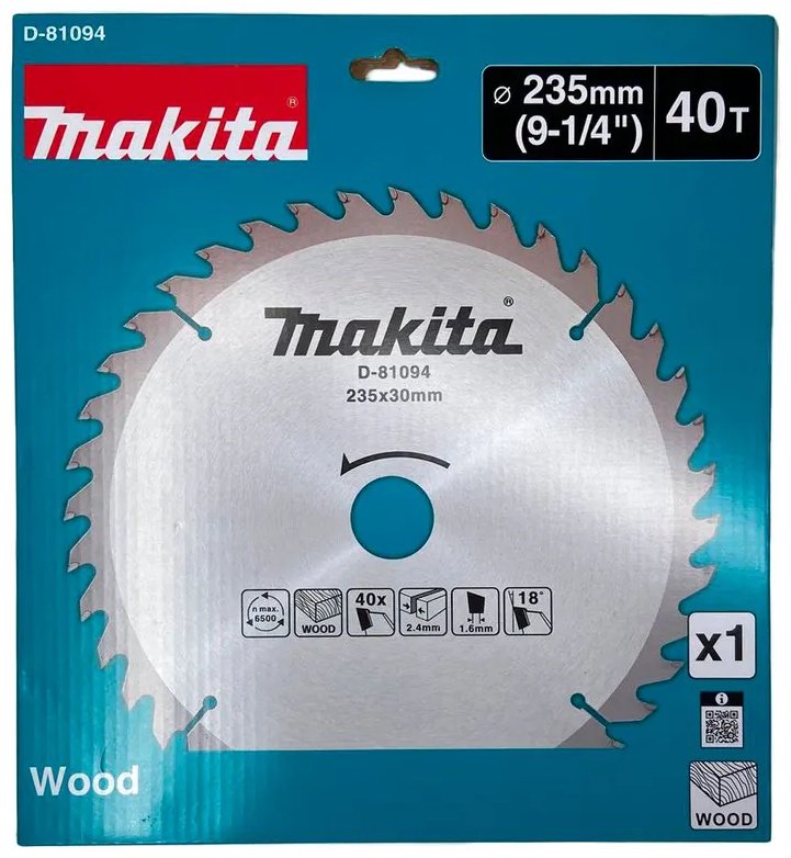 Пильный диск по дереву Makita D-81094, 235x30 мм, 40Т купить,NaN