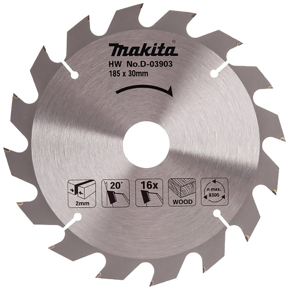Пильный диск по дереву Makita D-03903, 185x30 мм, 16Т купить,NaN