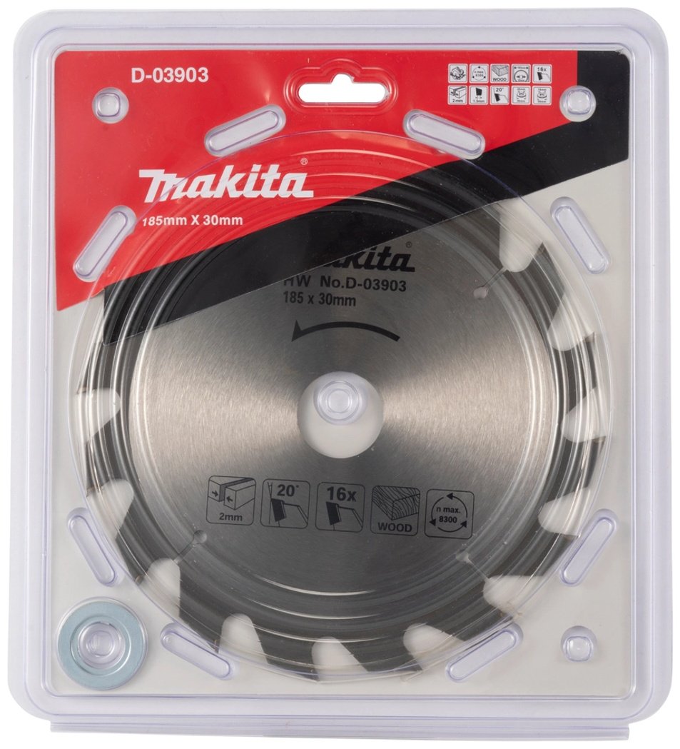 Пильный диск по дереву Makita D-03903, 185x30 мм, 16Т купить,NaN